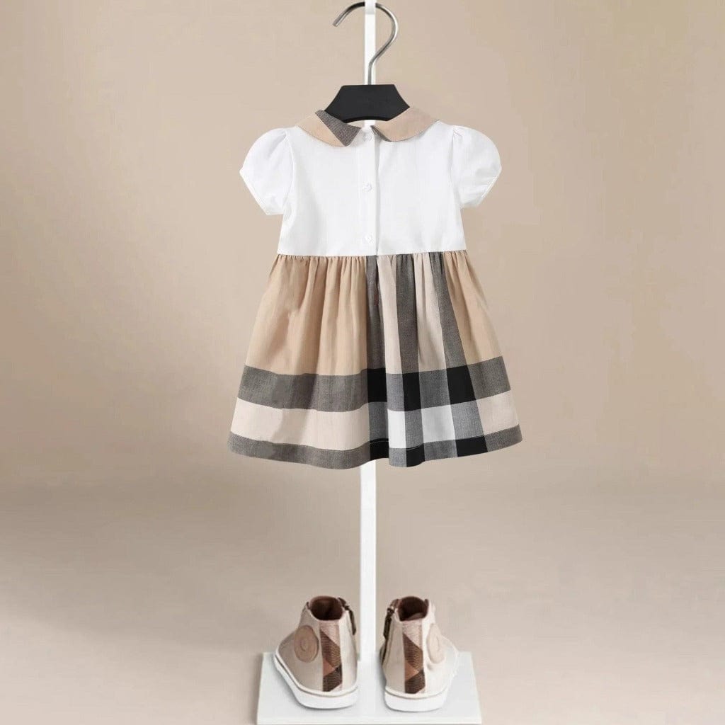 ONEAKIDS Baby & Toddler Outfits Cannes Beige Plaid Girls' Dress