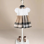 ONEAKIDS Baby & Toddler Outfits Cannes Beige Plaid Girls' Dress