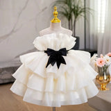 ONEAKIDS Baby & Toddler Outfits Champagne White Sleeveless Flower Girl Dress