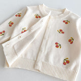 ONEAKIDS Baby & Toddler Outfits Cherry Button Down Little Girls' Cardigan