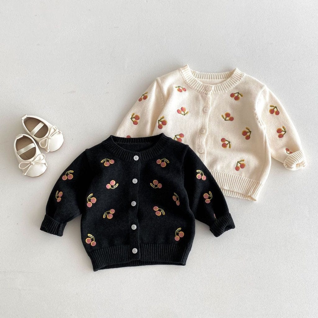 ONEAKIDS Baby & Toddler Outfits Cherry Button Down Little Girls' Cardigan