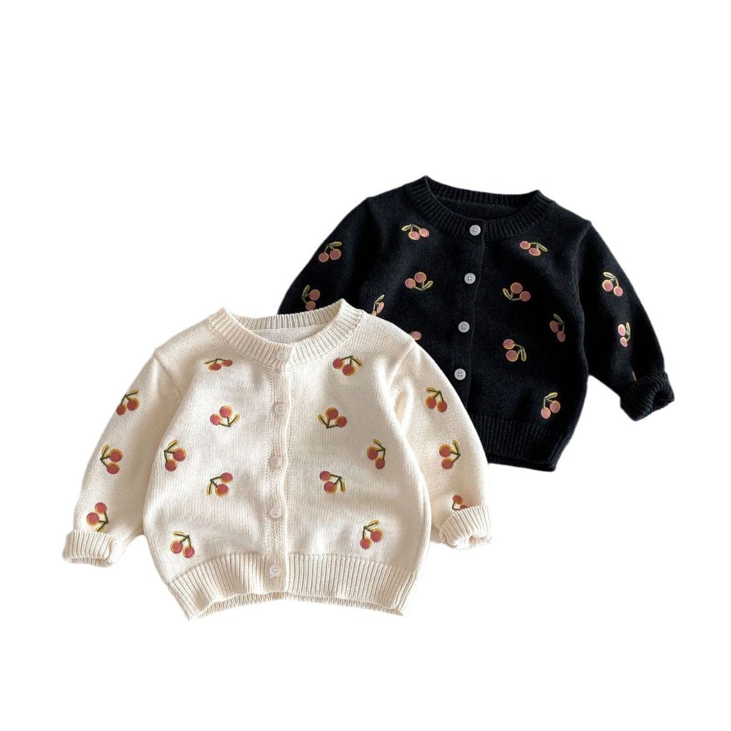 ONEAKIDS Baby & Toddler Outfits Cherry Button Down Little Girls' Cardigan