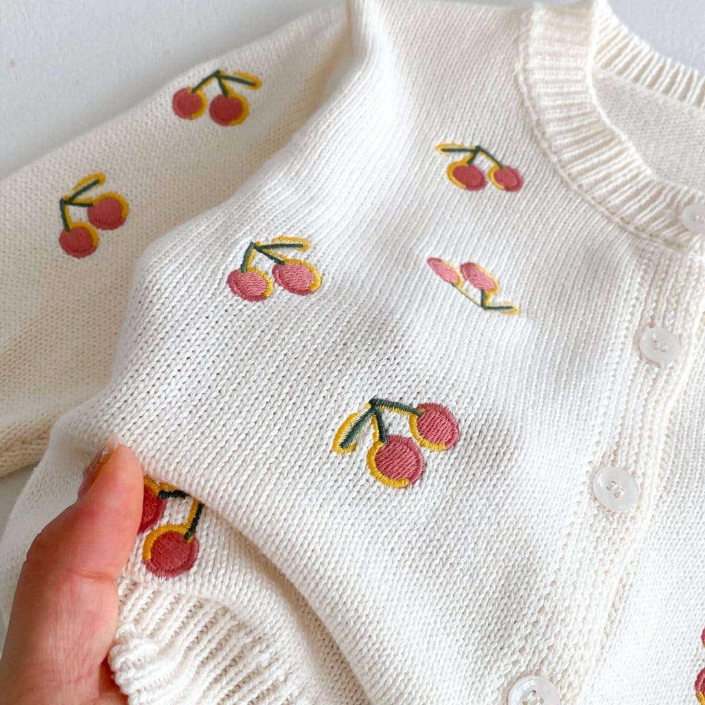 ONEAKIDS Baby & Toddler Outfits Cherry Button Down Little Girls' Cardigan
