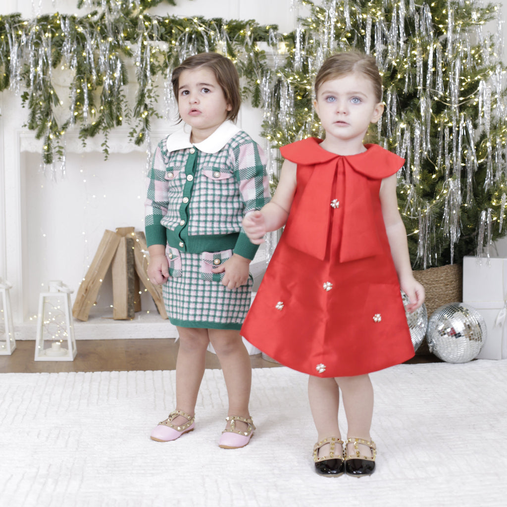 ONEAKIDS Baby & Toddler Outfits Festive Party Girl Dress with Charms
