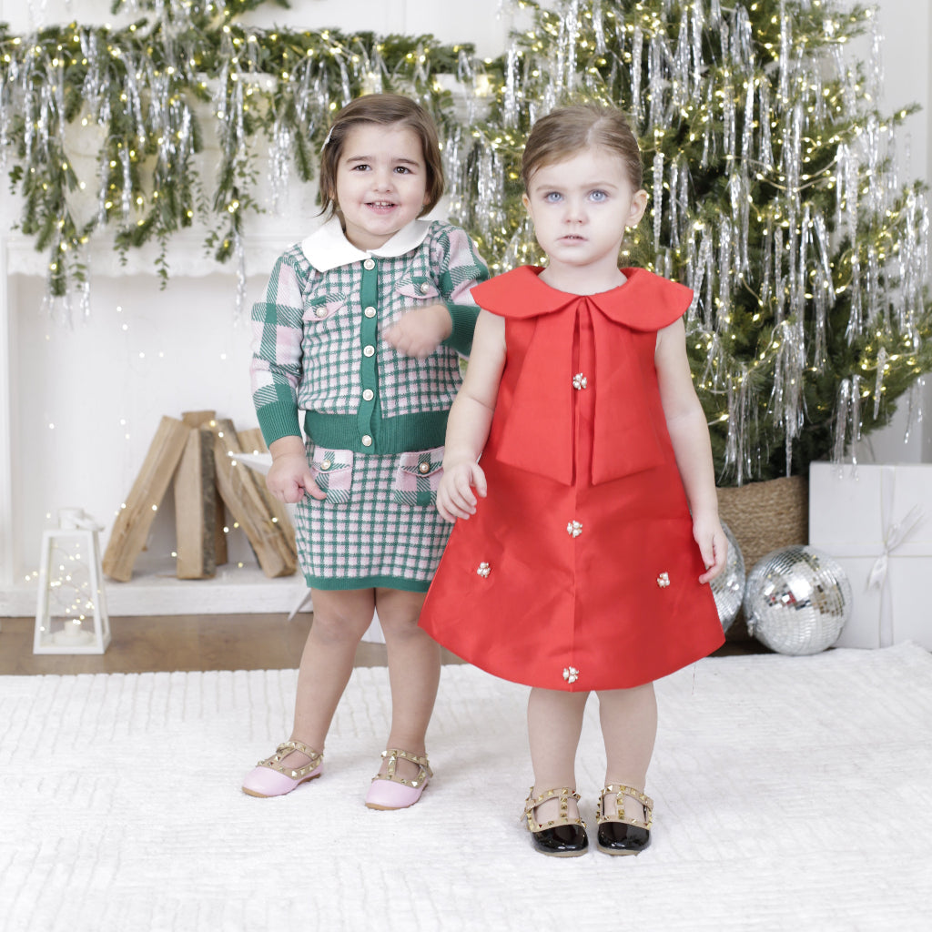 ONEAKIDS Baby & Toddler Outfits Festive Party Girl Dress with Charms