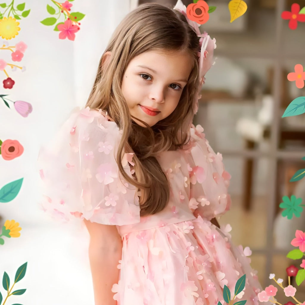 ONEAKIDS Baby & Toddler Outfits Floral Flower Girl Elegant Dress