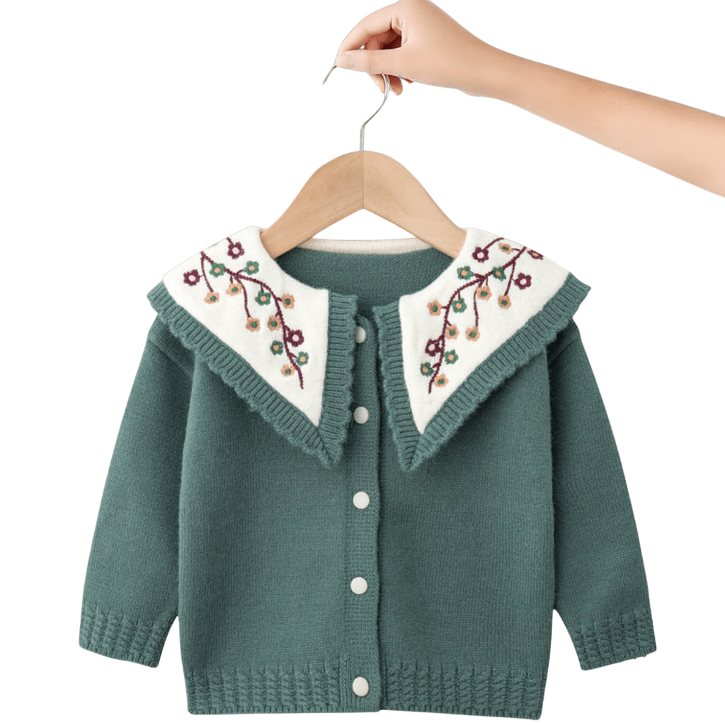ONEAKIDS Baby & Toddler Outfits Floral Knitted Cardigan