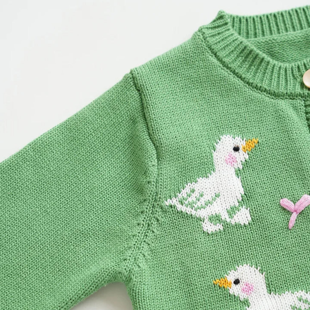 ONEAKIDS Baby & Toddler Outfits Girls' Duck Knit Cotton Cardigan