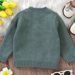 ONEAKIDS Baby & Toddler Outfits Green Floral Embroidered Cardigan