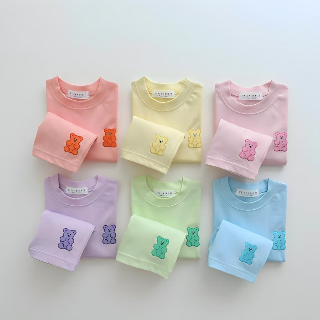 ONEAKIDS Baby & Toddler Outfits Gummy Bear Soft Cottom top and Bottom Set