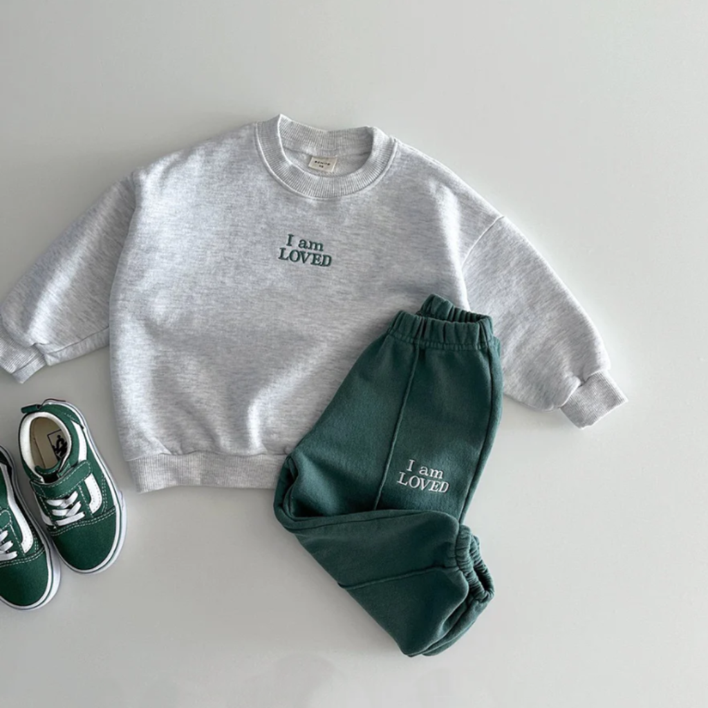 ONEAKIDS Baby & Toddler Outfits I AM LOVED Organic Cotton Unisex Set