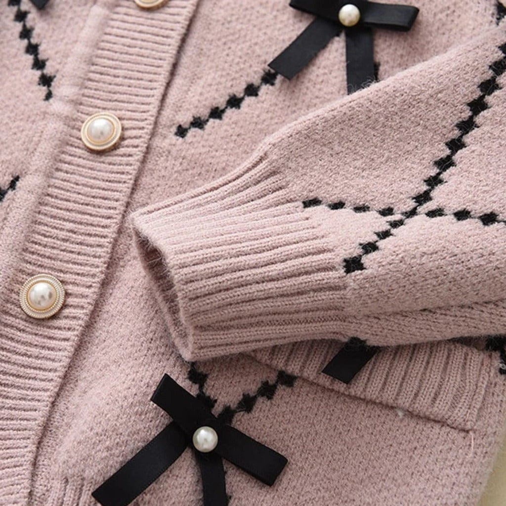 ONEAKIDS Baby & Toddler Outfits Knit Cotton Girls' Set with Pearls
