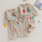ONEAKIDS Baby & Toddler Outfits Lil Sis & Big Sis Matching Sets in Beige