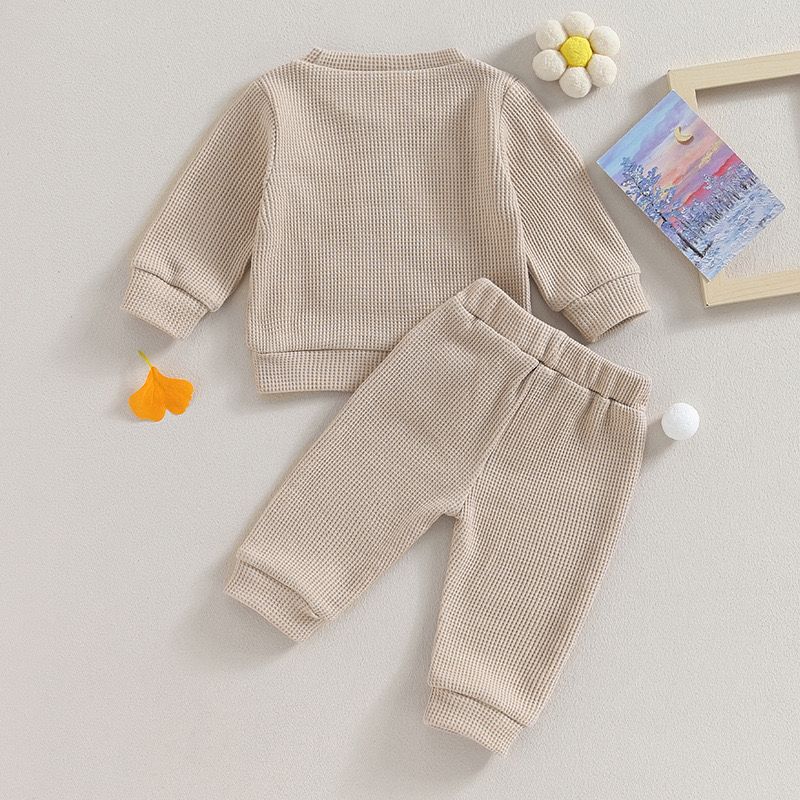 ONEAKIDS Baby & Toddler Outfits Lil Sis & Big Sis Matching Sets in Beige