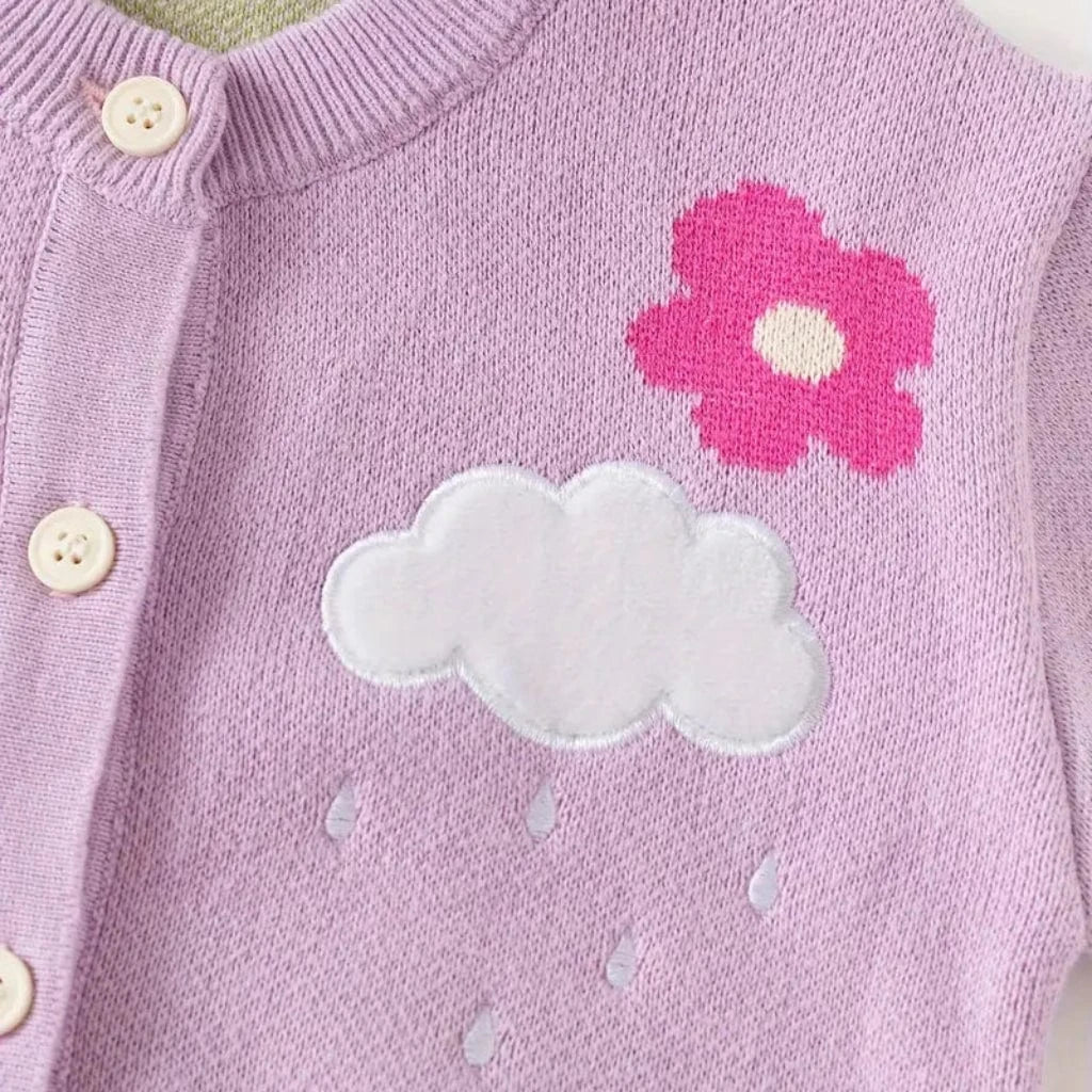 ONEAKIDS Baby & Toddler Outfits Little Girls' Floral Cardigan in Pink