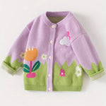 ONEAKIDS Baby & Toddler Outfits Little Girls' Floral Cardigan in Pink