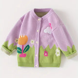 ONEAKIDS Baby & Toddler Outfits Little Girls' Floral Cardigan in Pink