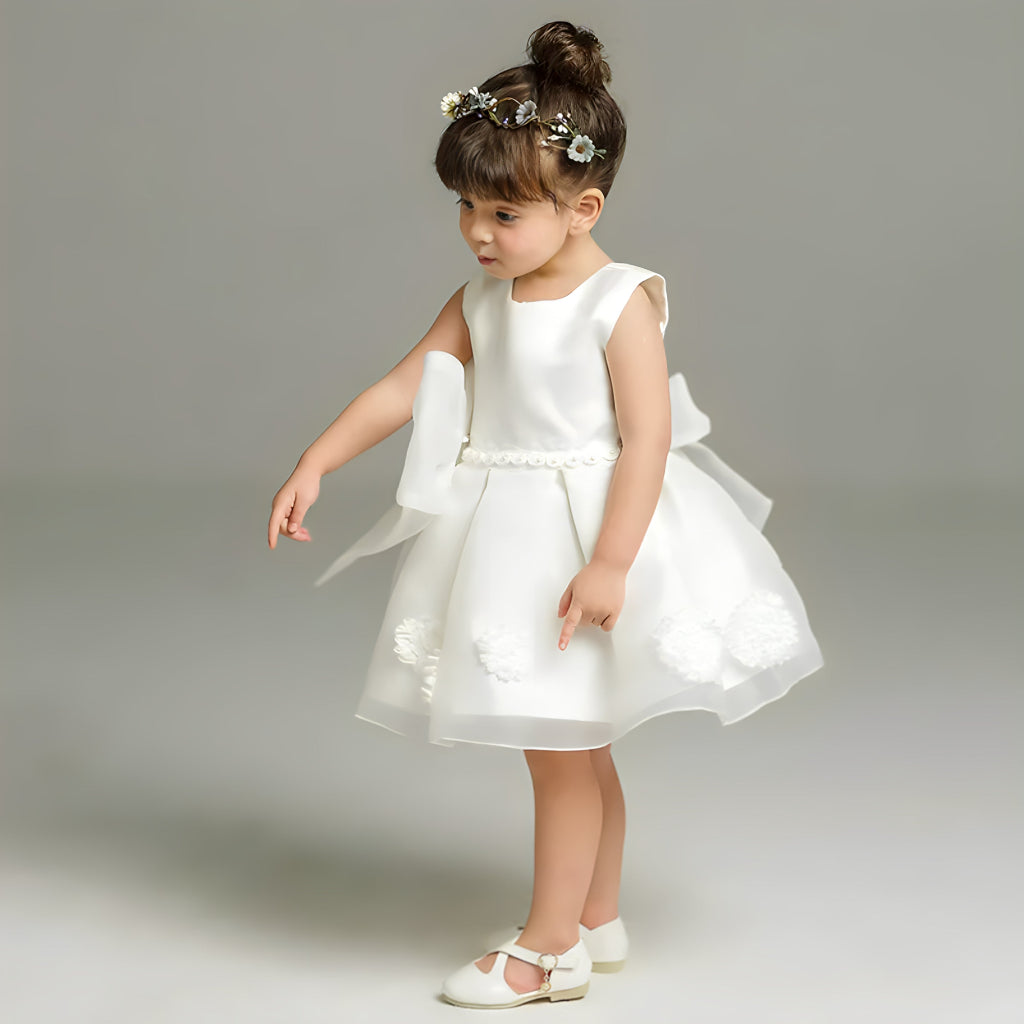 ONEAKIDS Baby & Toddler Outfits Mia Bella All White Flower Girl Dress