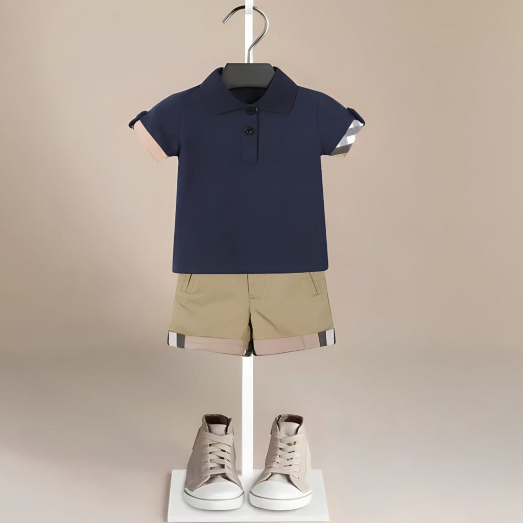 ONEAKIDS Baby & Toddler Outfits NAVY / 2T Top & Bottom Boys' Classic Set