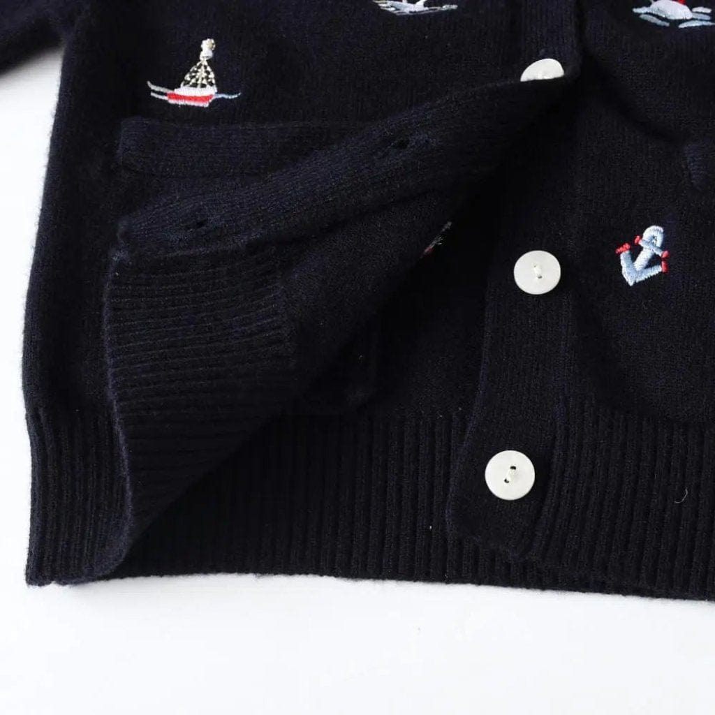 ONEAKIDS Baby & Toddler Outfits Navy-Blue Sailor Cardigan for little boys