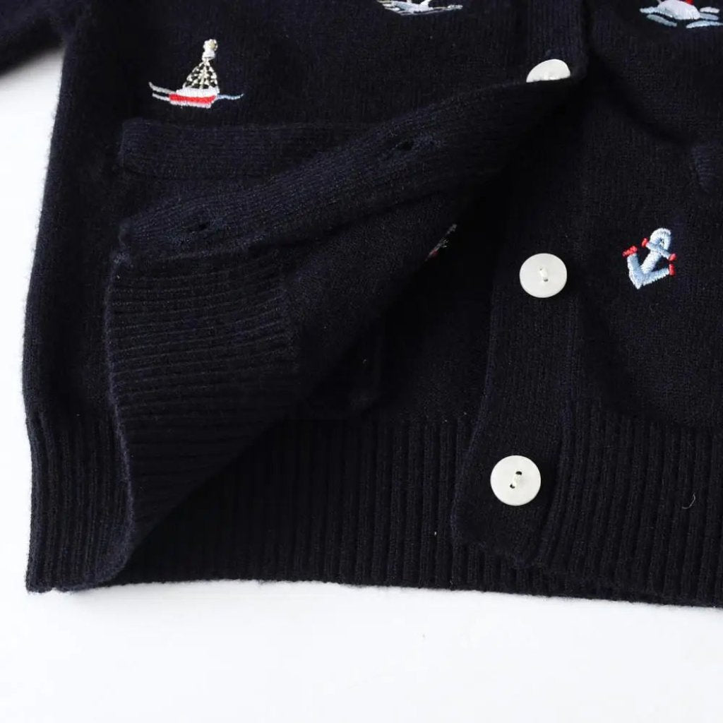 ONEAKIDS Baby & Toddler Outfits Navy-Blue Sailor Cardigan for little boys