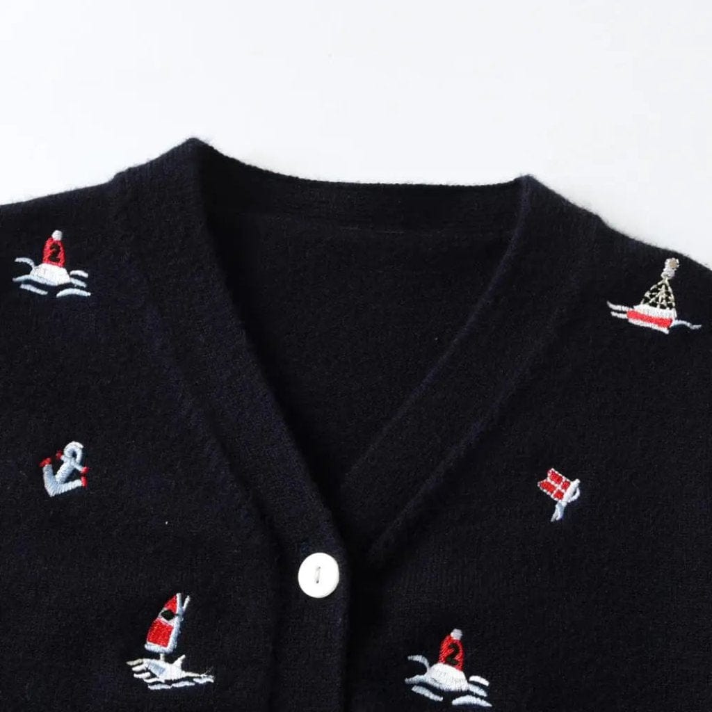 ONEAKIDS Baby & Toddler Outfits Navy-Blue Sailor Cardigan for little boys