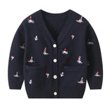 ONEAKIDS Baby & Toddler Outfits Navy-Blue Sailor Cardigan for little boys