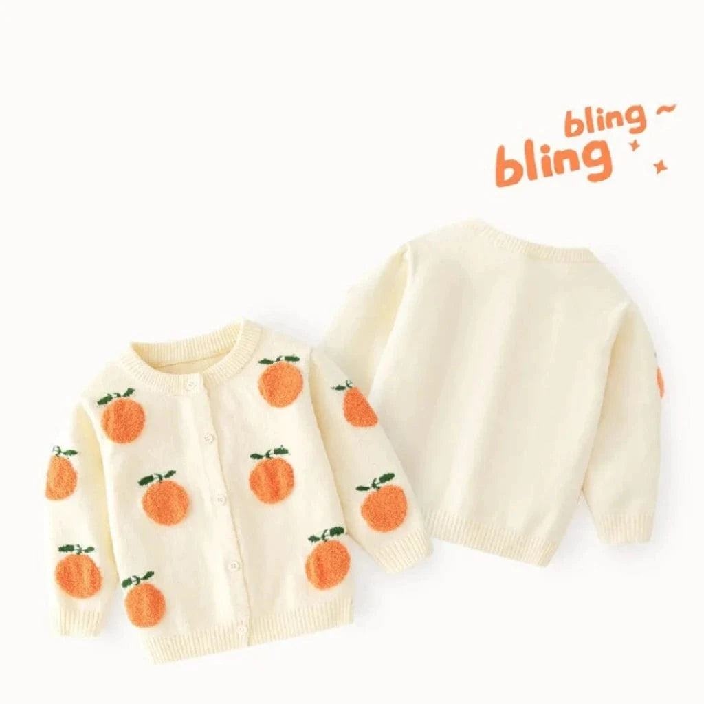 ONEAKIDS Baby & Toddler Outfits Orange Kids' Cardigan in Cream Color