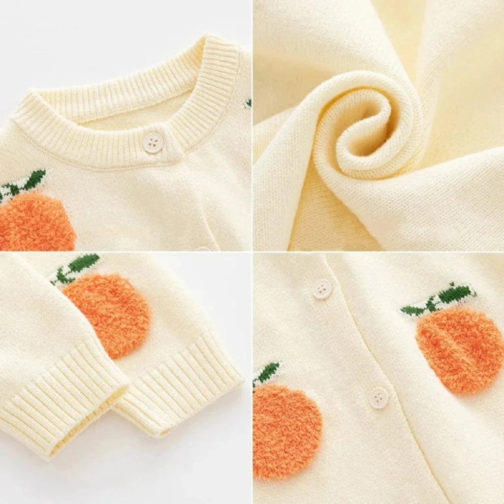 ONEAKIDS Baby & Toddler Outfits Orange Kids' Cardigan in Cream Color