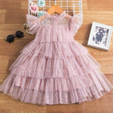 ONEAKIDS Baby & Toddler Outfits PINK / 3T Tulle Girls' Festive Dress with Stars