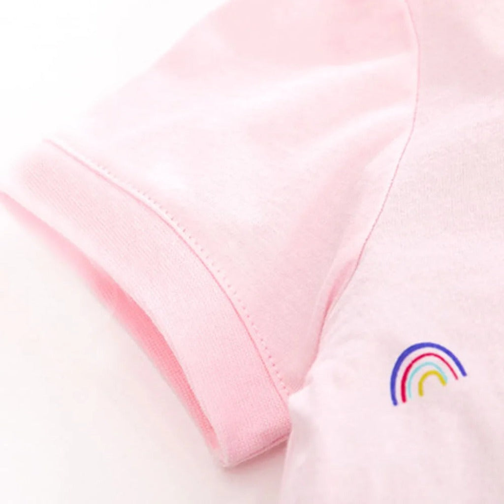 ONEAKIDS Baby & Toddler Outfits Pink Rainbow Girls' Polo Dress
