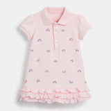ONEAKIDS Baby & Toddler Outfits Pink Rainbow Girls' Polo Dress