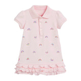 ONEAKIDS Baby & Toddler Outfits Pink Rainbow Girls' Polo Dress