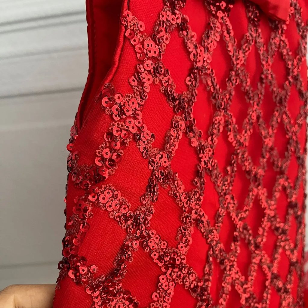 ONEAKIDS Baby & Toddler Outfits Red Festive Sequin Little Girls' Dress