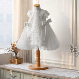 ONEAKIDS Baby & Toddler Outfits Short Sleeve Flower Girl Lace Princess Dress