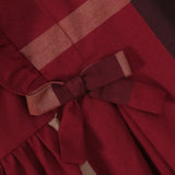 ONEAKIDS Baby & Toddler Outfits Sophia Plaid Burgundy Dress