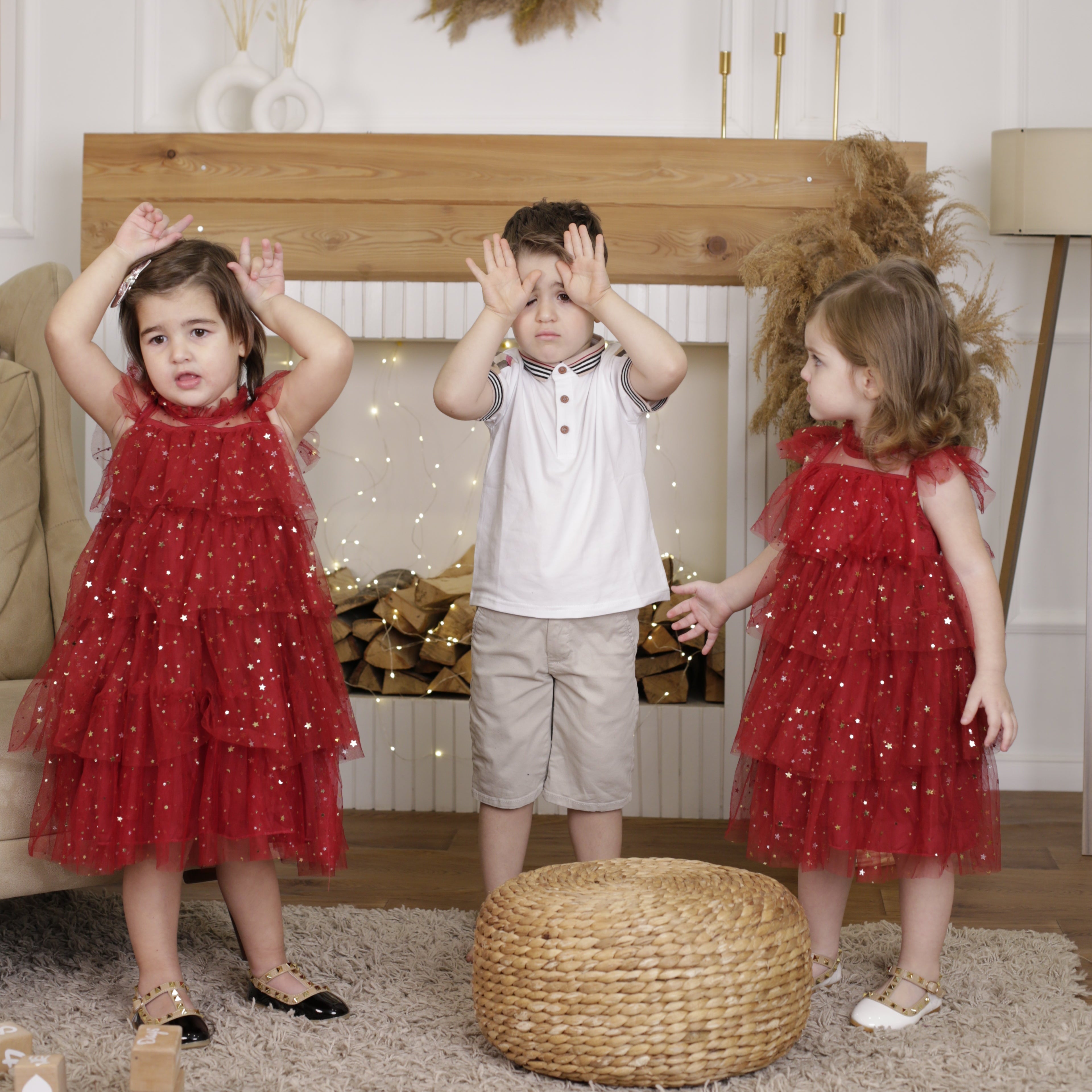 ONEAKIDS Baby & Toddler Outfits Tulle Girls' Festive Dress with Stars