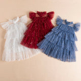 ONEAKIDS Baby & Toddler Outfits Tulle Girls' Festive Dress with Stars