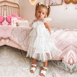 ONEAKIDS Baby & Toddler Outfits Tulle Girls' Festive Dress with Stars