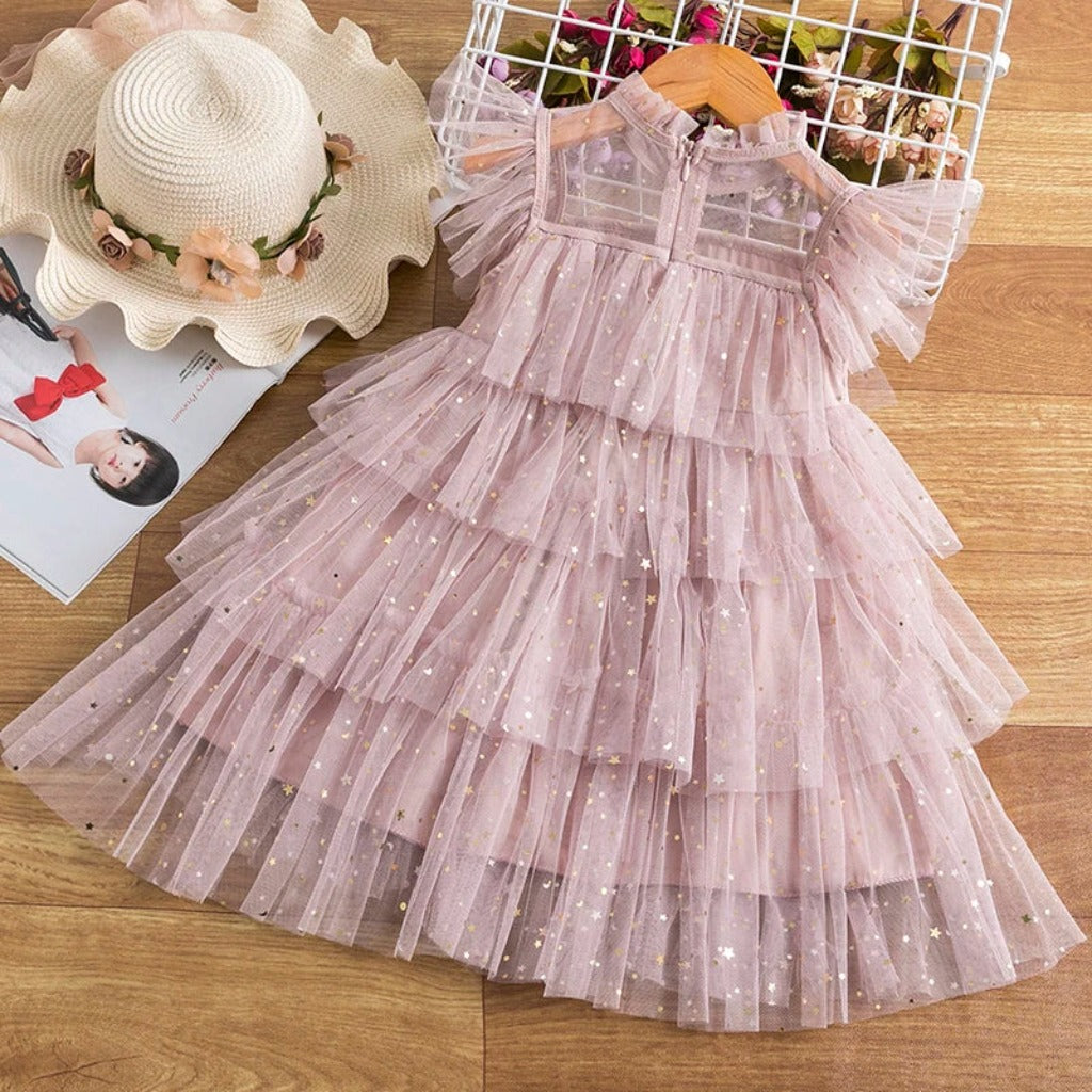 ONEAKIDS Baby & Toddler Outfits Tulle Girls' Festive Dress with Stars