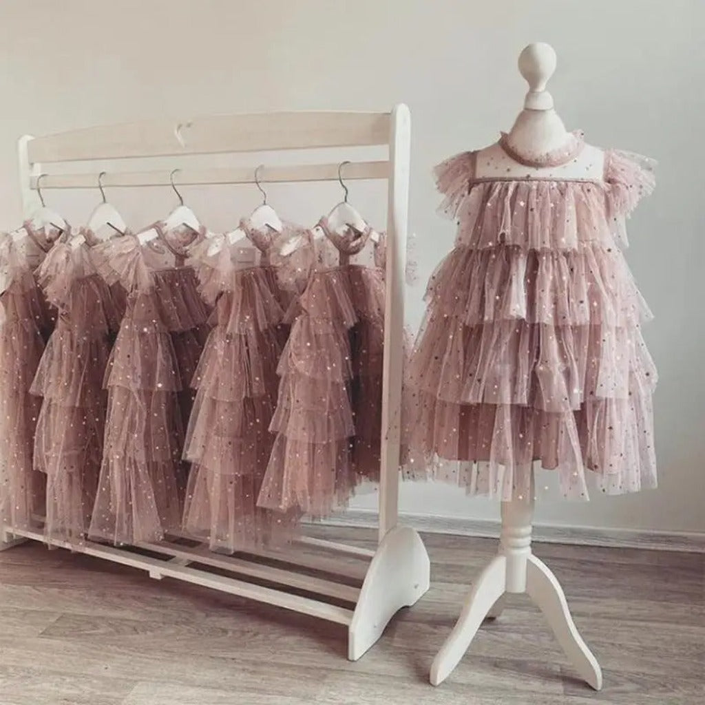 ONEAKIDS Baby & Toddler Outfits Tulle Girls' Festive Dress with Stars