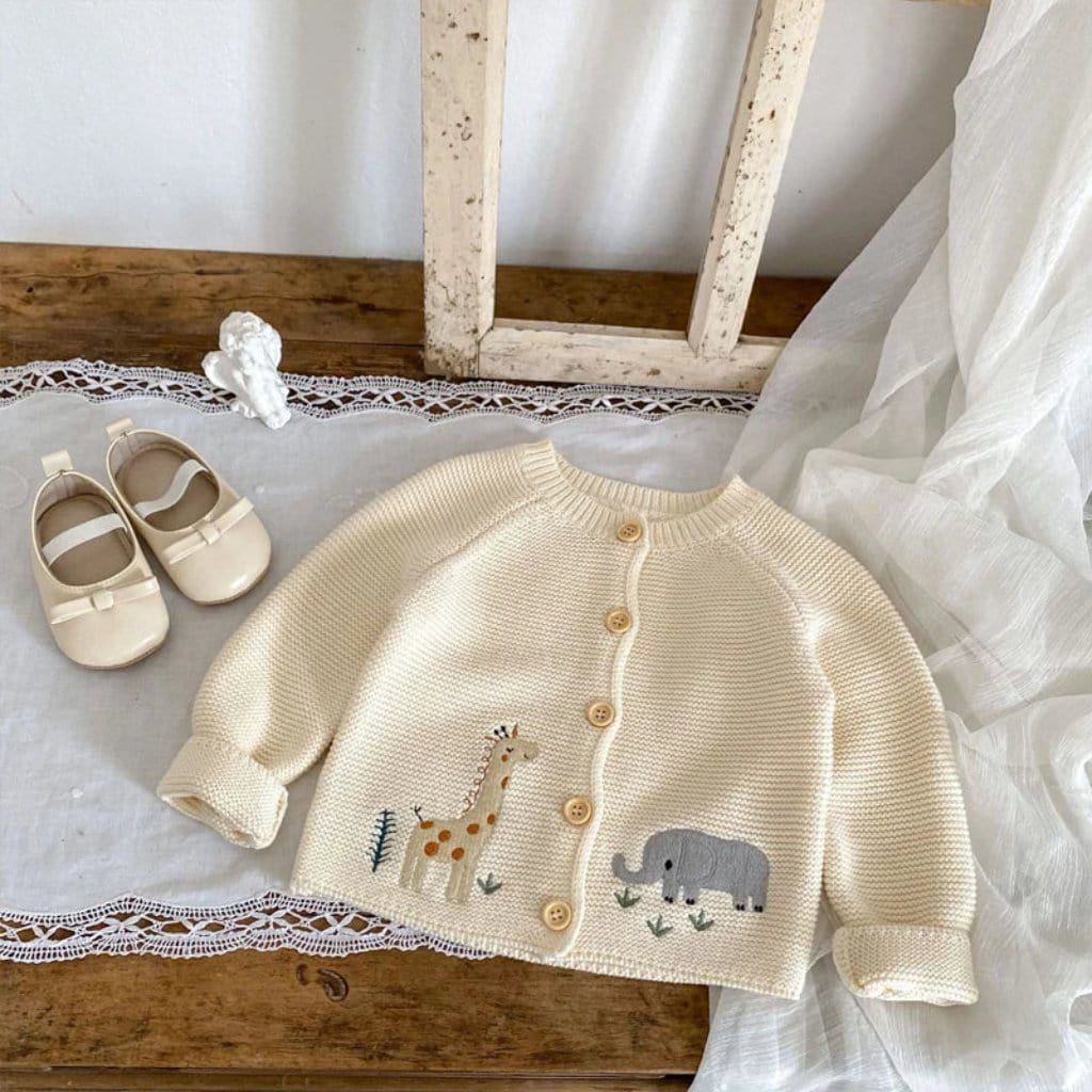 ONEAKIDS Baby & Toddler Outfits Unisex Baby Embroidered Cotton Cardigan