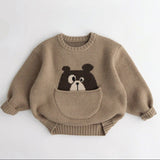 ONEAKIDS Baby & Toddler Tops 12-18M / GRAY Unisex Animal Sweaters