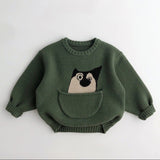 ONEAKIDS Baby & Toddler Tops 12-18M / GREEN Unisex Animal Sweaters