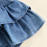ONEAKIDS Baby & Toddler Tops Denim Cotton Baby Girl Bodysuit