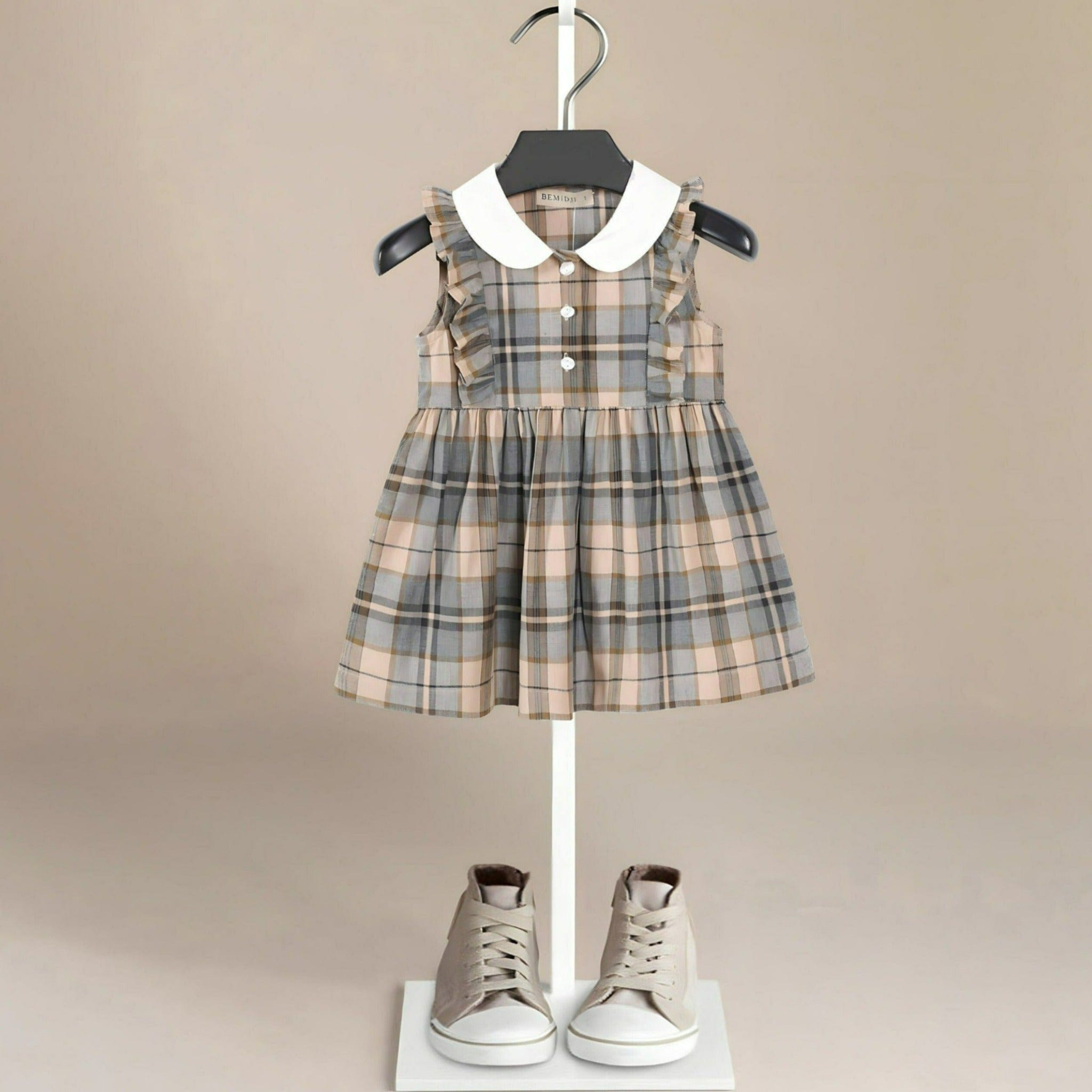 ONEAKIDS Baby & Toddler clothing Back to School Retro Plaid Dress