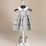 ONEAKIDS Baby & Toddler clothing Cordelia Cotton Girls' Dress in Gray