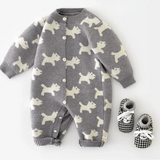 Unisex Knit Puppy Love Romper