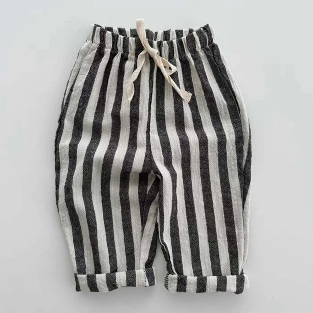 Unisex Beach-Day Striped Pants