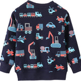 Boys' Cotton Sweatshirts with Trucks